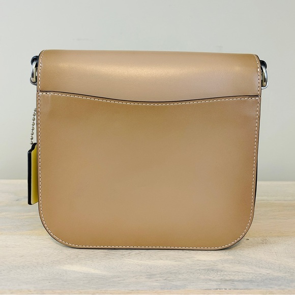 Coach Hutton Saddle Bag in Taupe Colorblock, NWT - Picture 7 of 10